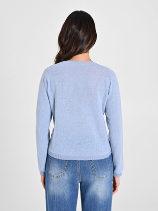 Maglione Lana Cashmere Azzurro