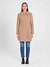 Cappotto Cammello con Bottoni Dorati