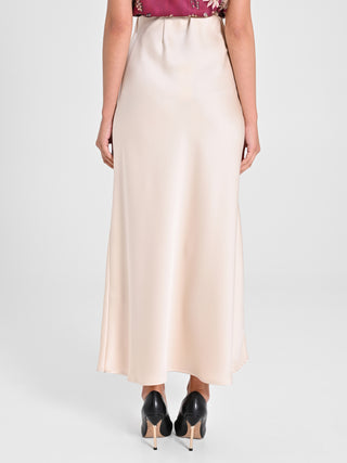 Gonna Midi in Envers Satin