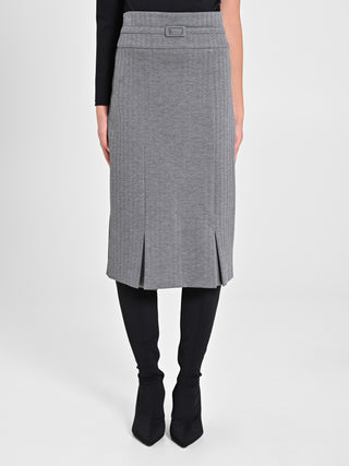 Gonna Tubino in Tessuto Spinato