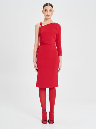 Abito Monospalla Total Rouge