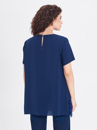 Blusa Curvy con Piume Lurex