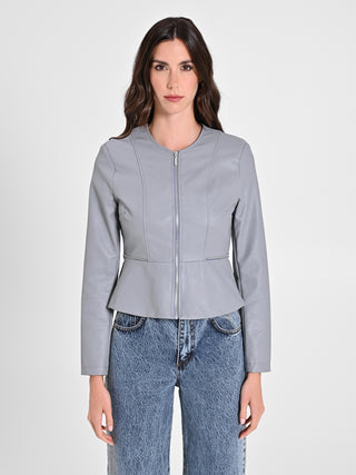 Giubbino in similpelle con Baschina