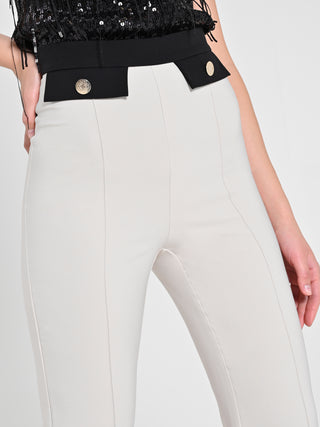 Pantalone Bicolor Beige & Nero
