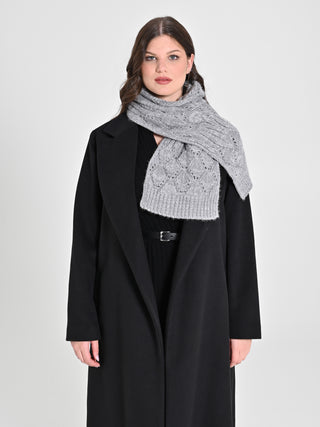 Sciarpa Treccia Grigia