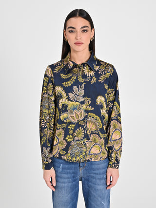 Camicia in Raso stampa Cachemire
