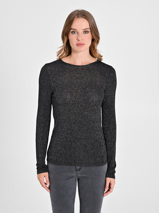 Maglia in Lurex Nero