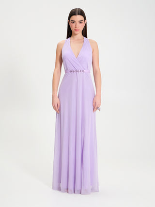 Abito in Tulle con Cintura Gioiello