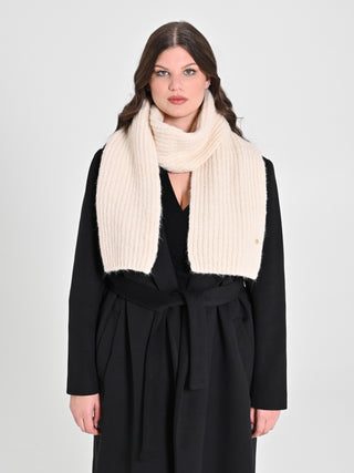 Sciarpa Treccia Bianca