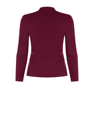 Giacca Curvy Bordeaux in Scuba mano Crepe