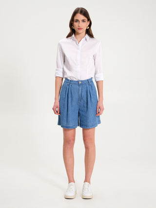 Pantaloncini Denim Azzurro