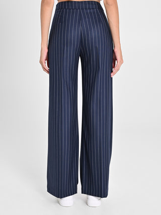 Pantaloni Gessati Blu