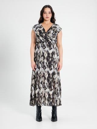 Abito Curvy stampa Black & White
