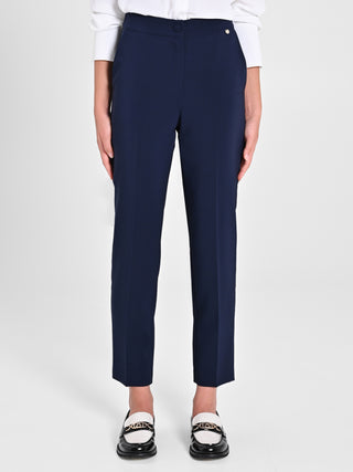 Pantaloni Straight Blu Navy