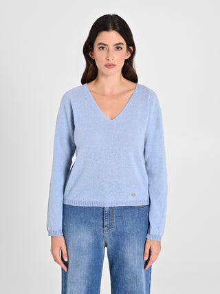 Maglione Lana Cashmere Azzurro