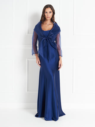 Coprispalle atelier in Organza Blu