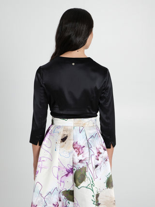 Coprispalle in Satin Nero