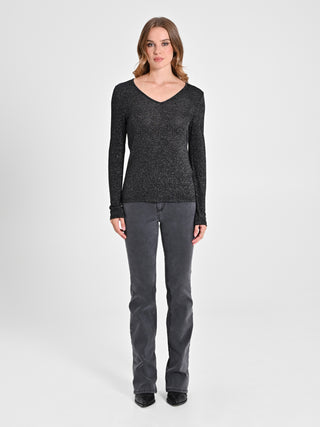 Maglia in Lurex Nera