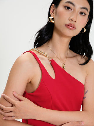 Abito Monospalla Rosso