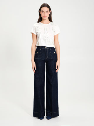 Jeans a Palazzo Lavaggio Scuro