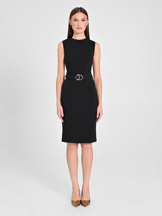 Tubino Nero Fibbia Geometrica