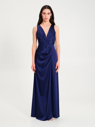 Abito in Raso Lungo con Arriccio