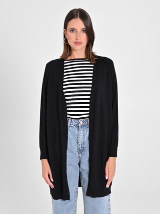 Cardigan Nero in Maglia