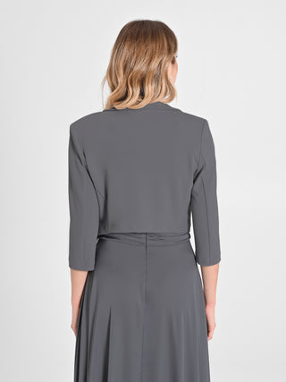 Giacca Corta in Scuba Mano Crepe