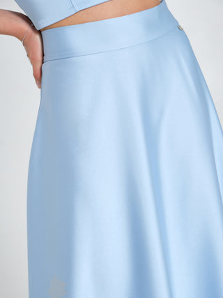 Maxi Gonna in Raso Strutturato