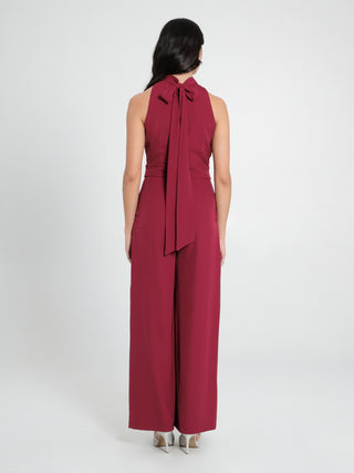 Tuta Pieghe Cucite Bordeaux