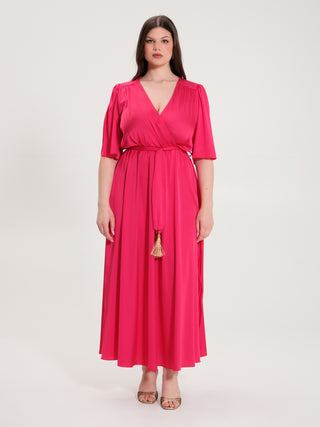 Elisa d'Ospina X Rinascimento Curvy | Abito Lungo in Raso