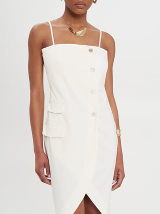 Abito Portafoglio in Gabardina Panna