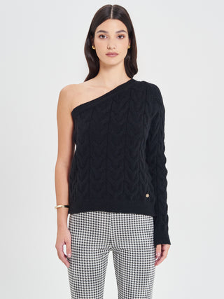 Maglioncino Off-the-Shoulder Nero