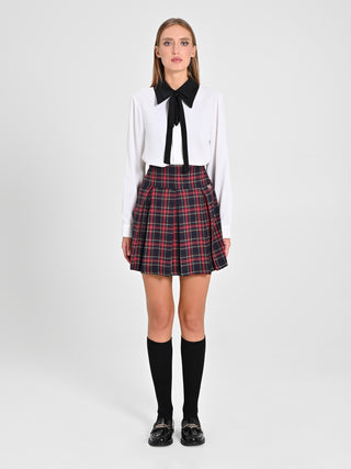 Minigonna in Tartan Blu