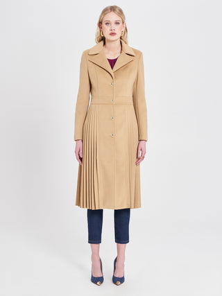 Cappotto Cammello Plissé