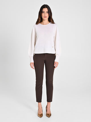 Maglioncino Lana Merino Extrafine Bianco