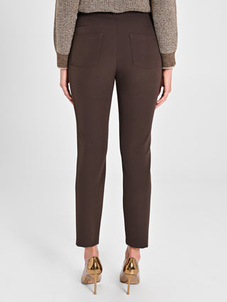 Pantaloni Skinny Marroni