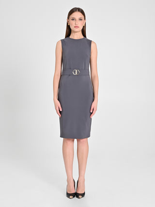 Tubino Grigio Fibbia Geometrica