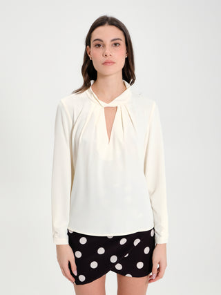 Blusa in Tessuto Fluido