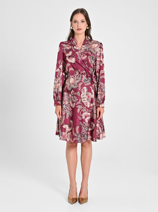 Wrap Dress stampa Cachemire