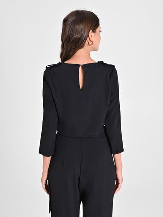 Blusa con Taschino in Taffetà