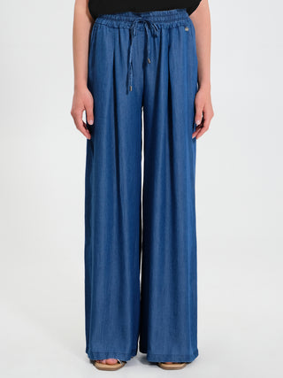 Pantalone Ampio in Chambray