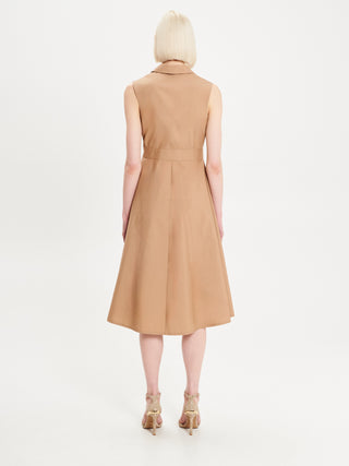 Chemisier in Cotone Beige Biscotto