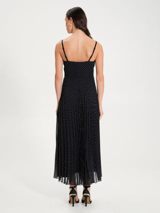 Abito a Ruota plissé con Pois