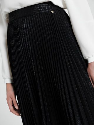 Gonna Midi Plissè effetto Cocco