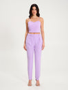 Pantaloni Dritti in crêpe  Lilla