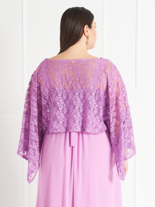 Mantella Coprispalle Rinascimento Curvy atelier in Pizzo Glitter