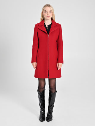 Cappotto Rosso con Zip