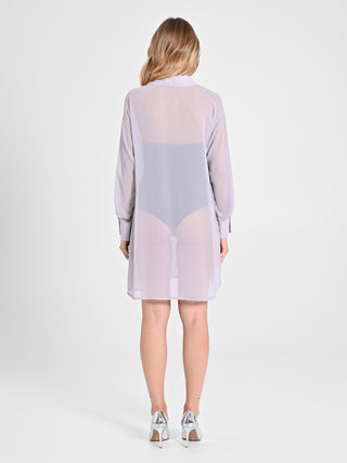 Camicia Lunga in Crepe Georgette