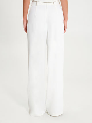 Pantaloni Fluidi con Fibbia Catena